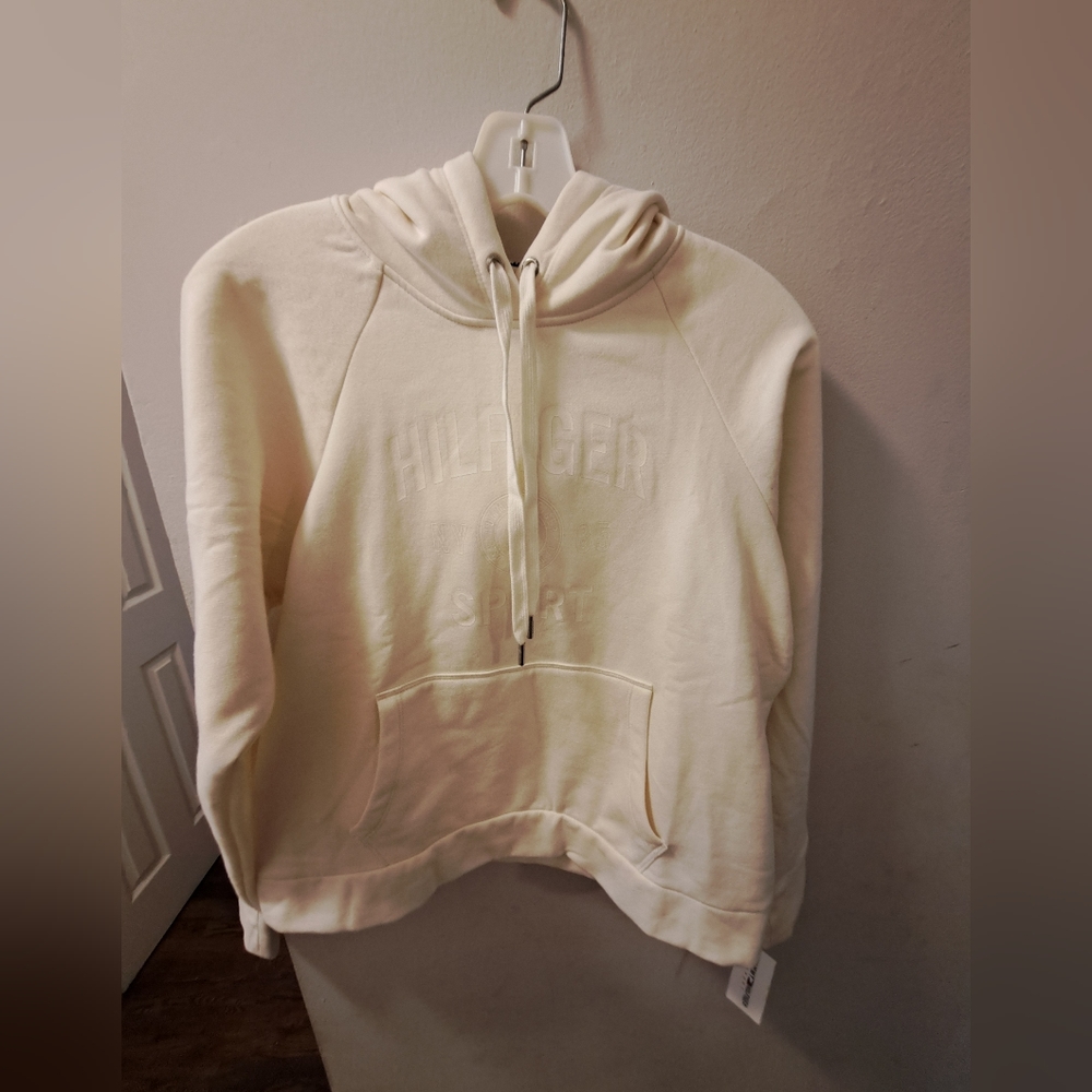 Tommy Hilfiger, NWT, Women's, Sweat Hoodie, Size (S) Small, Color Cream
